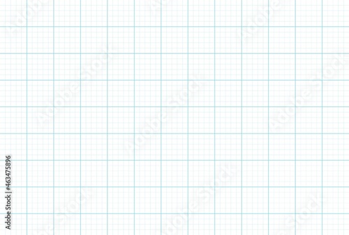 Blue architect grid paper. Graph empty blueprint sheet. Vector millimeter blank template