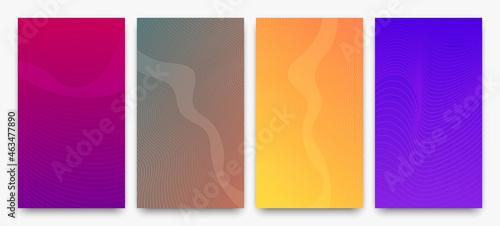 Modern colorful gradient background with wave lines