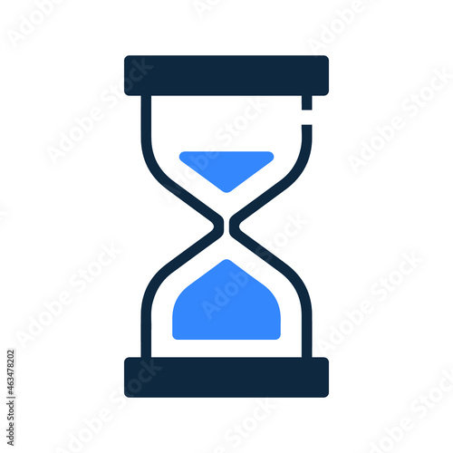 hourglass, time management icon. Simple editable vector design isolated on a white background.