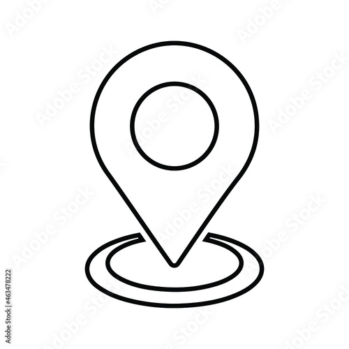 location, navigation line icon. Outline vector.