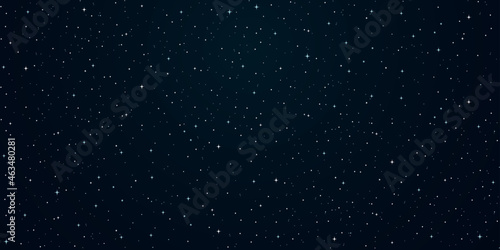 Starry space background in the night - vector