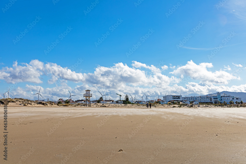 beach view to Zahara de los Atunes in Andalusia