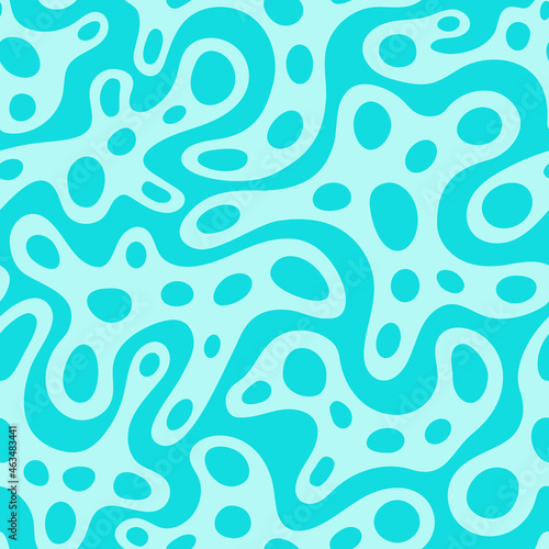 Vector seamless abstract pattern, wavy shapes. Cute design for textile, wallpaper, wrapping paper.