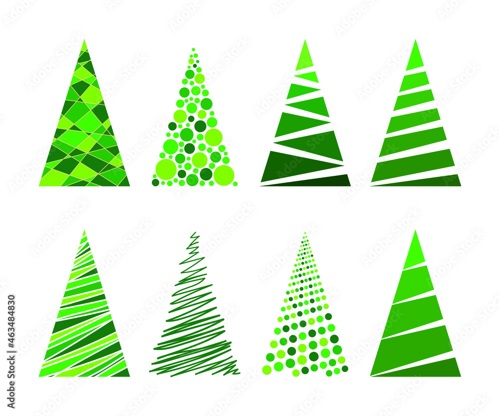 Fototapeta premium Set of abstract Christmas trees #2