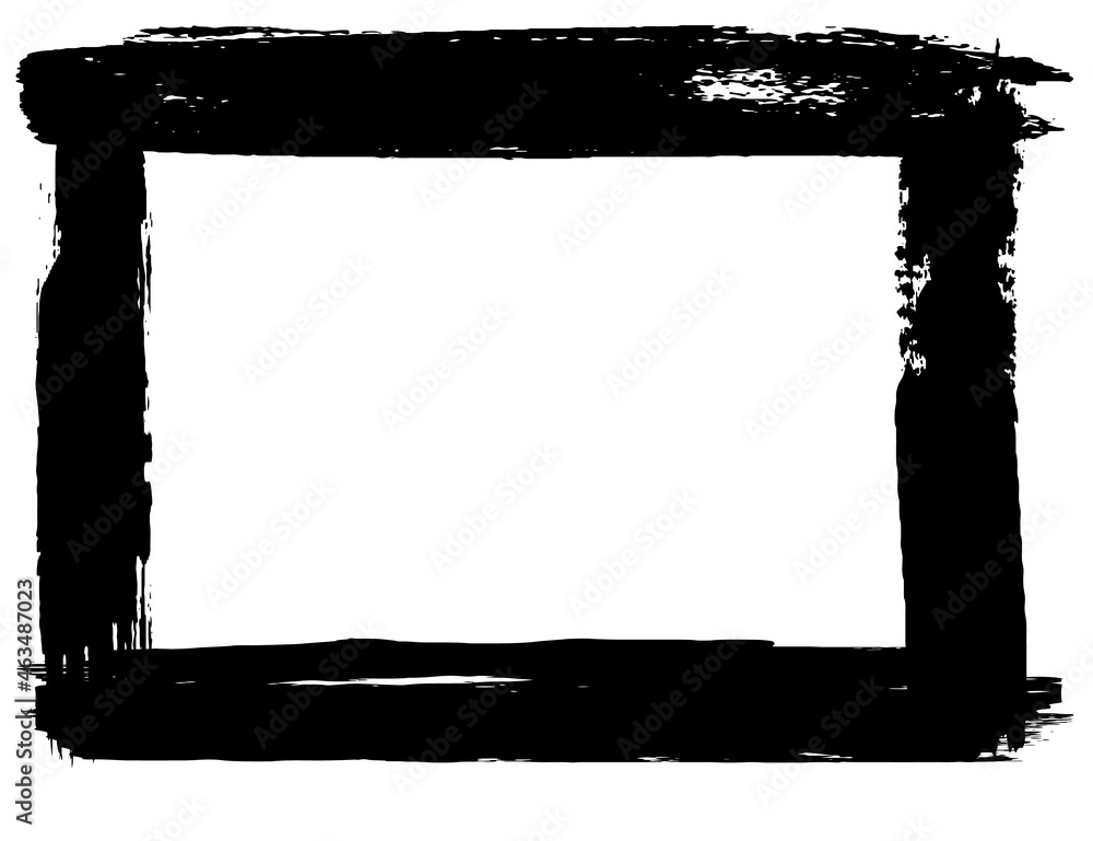 Grunge style frames black on white background Grunge style frames black on white background