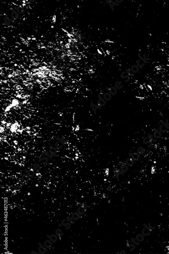 The grunge texture is black and white. Vector monochrome background