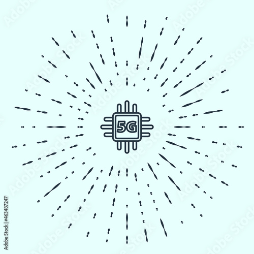 black 5g chip design on light background clip art preview