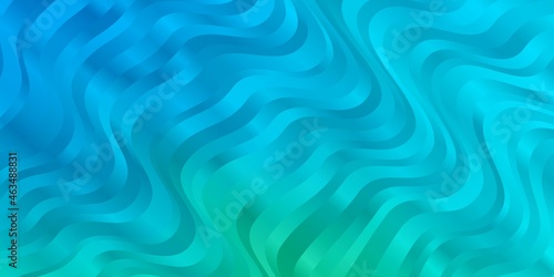 Light Blue, Green vector background with bent lines.