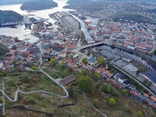 Halden, Norway on a cloudy afternoon photo