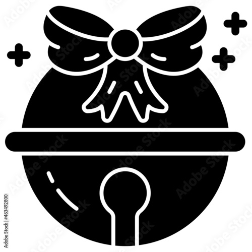jingle bell solid icon