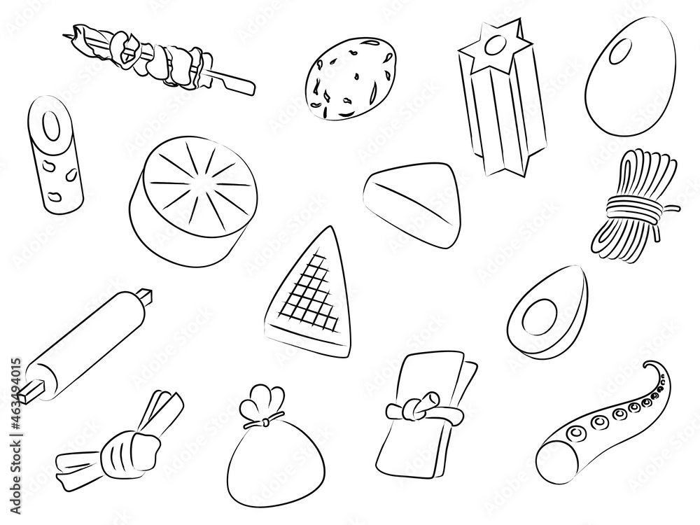 おでんの筆書き壁紙イラスト Stock Vector Adobe Stock