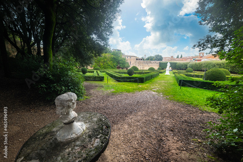 Canvas Print Fortezza Medicea garden under a blue sky