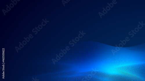 Abstract dot white blue wave gradient texture technology background.