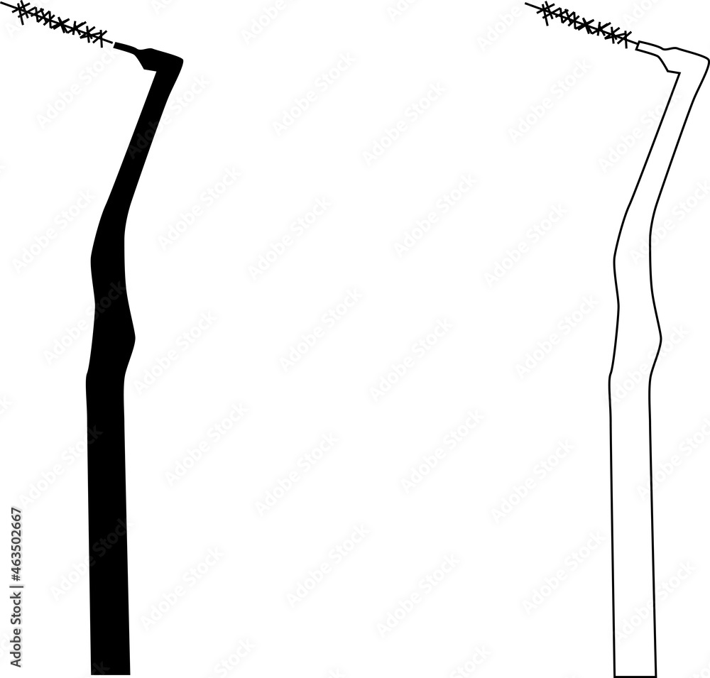 Obraz premium L型の糸ようじ「シルエット」