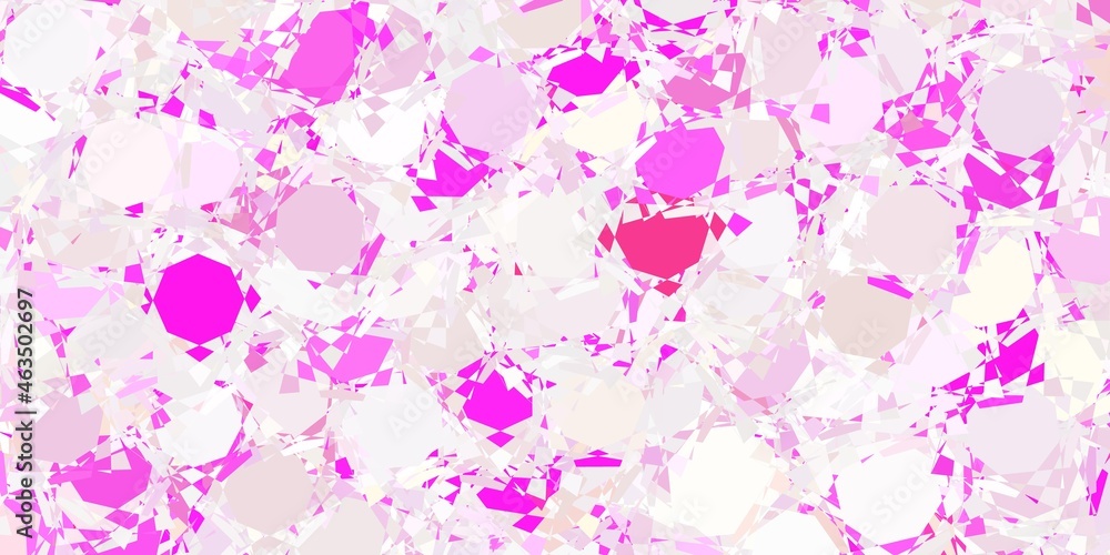 Light Pink, Yellow vector pattern with polygonal shapes. Light Pink, Yellow vector pattern with polygonal shapes.