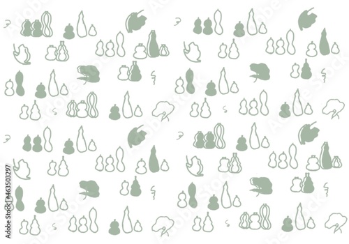 落ち着いた雰囲気の和風の布地　緑色系