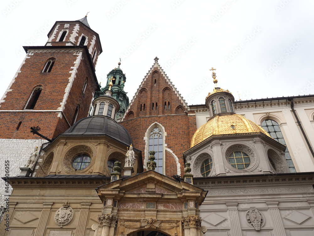 The towers and domes of Wawel Cathedral, Kraków Poland