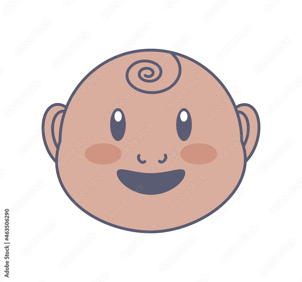 Fototapeta premium cartoon baby face