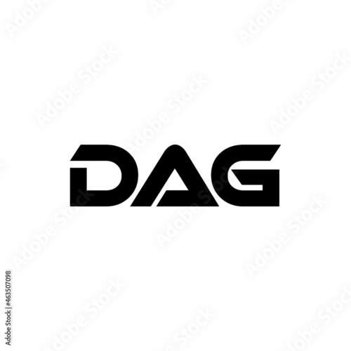 DAG letter logo design with white background in illustrator, vector logo modern alphabet font overlap style. calligraphy designs for logo, Poster, Invitation, etc. photo
