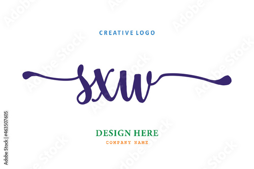 SXW lettering logo is simple, easy to understand and authoritative photo