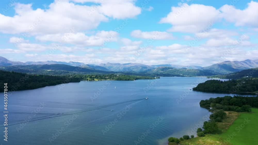 Windermere, Lake District Aerial Drone View Windermere, Lake District Aerial Drone View