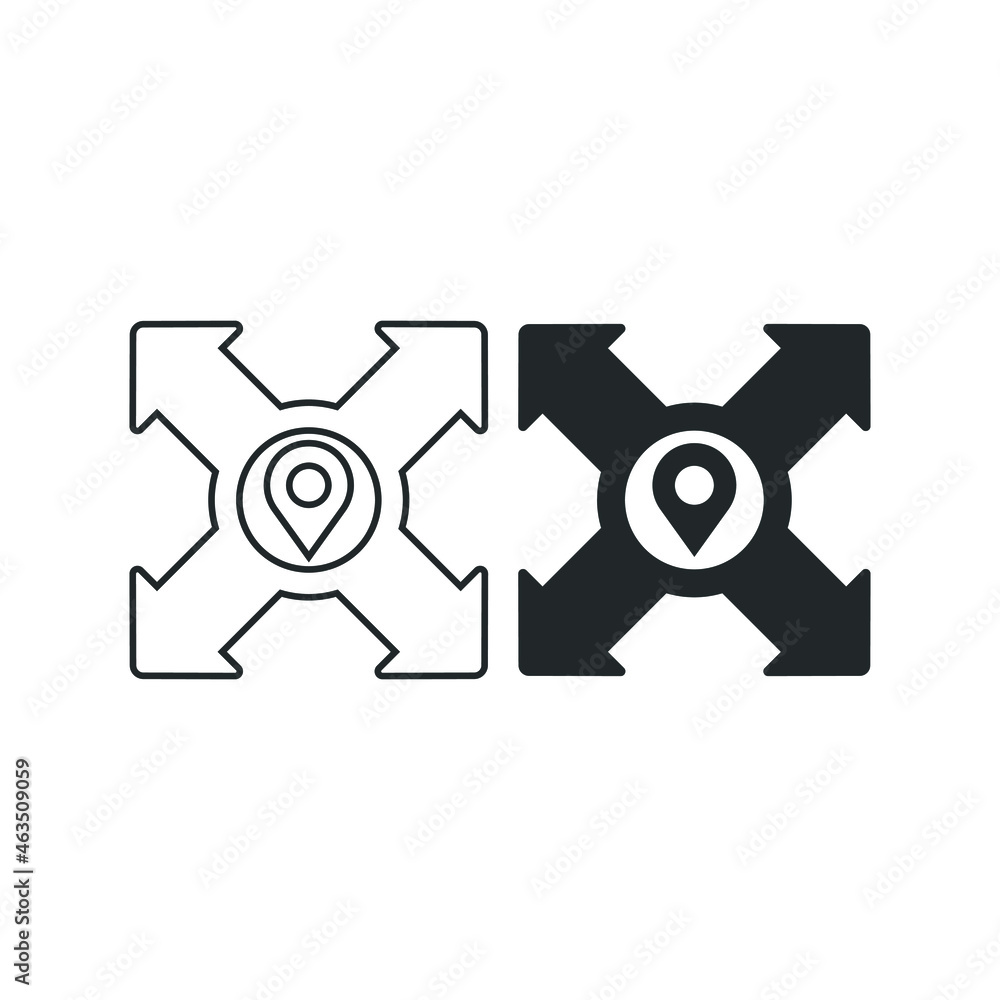 Direction_user vector icon illustration sign Direction_user vector icon illustration sign