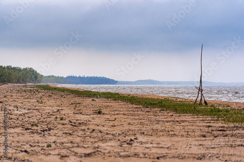 Summer at the beach shoreline