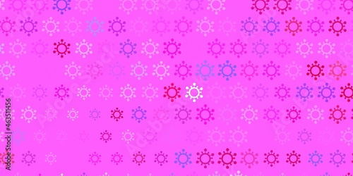 Light blue, yellow vector texture with disease symbols.