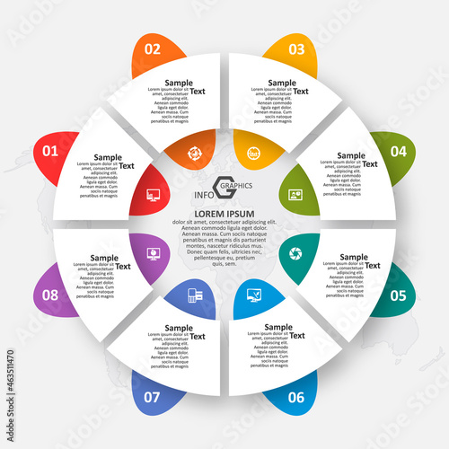 Abstract 3D Paper Infographics. Business template .Vector illustration