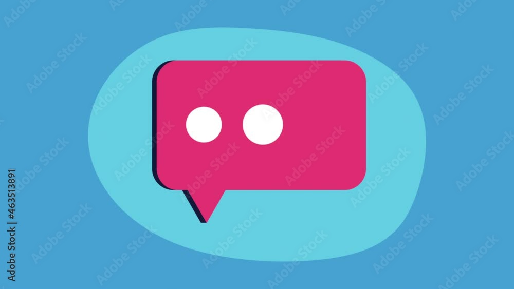 speech bubble pink with points animation speech bubble pink with points animation