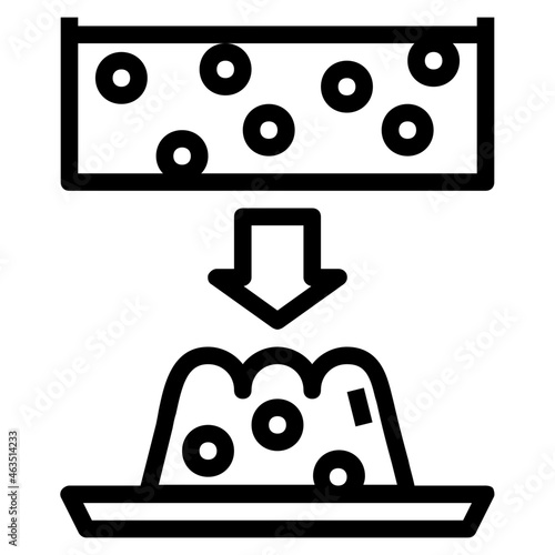 food coagulation line icon