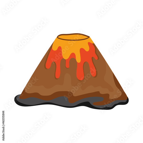 volcano with lave