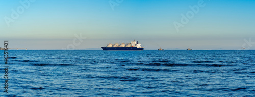 the tanker transports liquefied gas