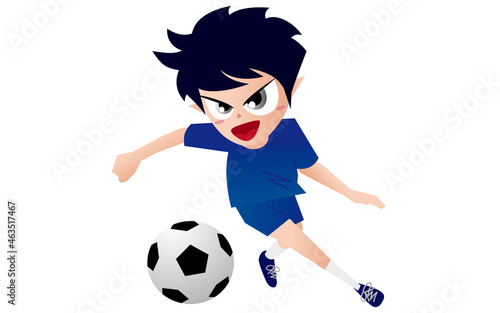 サッカー少年 ドリブル