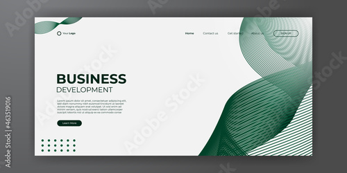Modern business landing page abstract background. Web background template design with modern shape and simple technology concept. Vector illustration