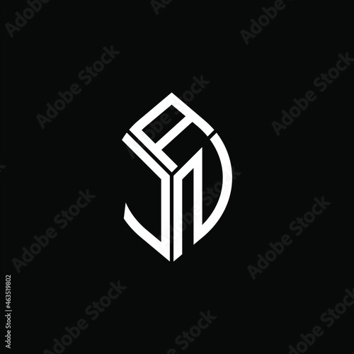 AJN letter logo creative design. AJN unique design
 photo