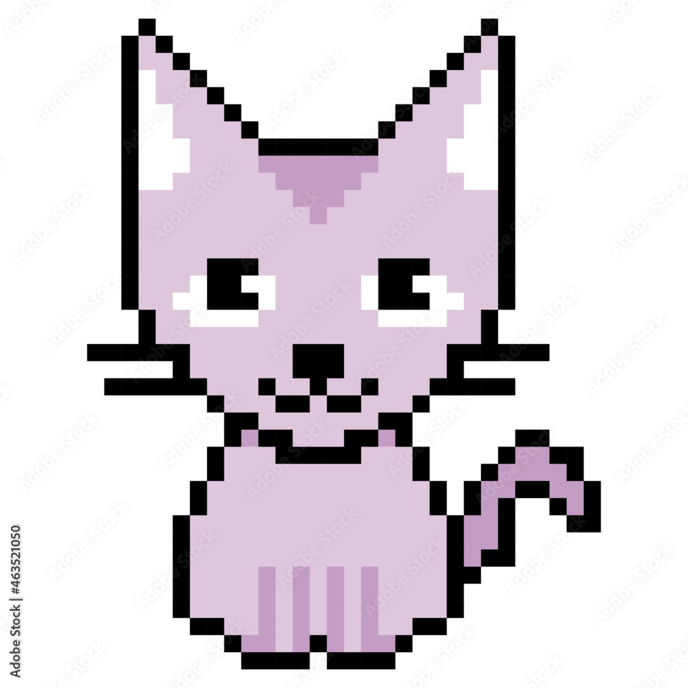 Fototapeta premium pink pixel cat