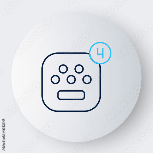 Line Taxi mobile app icon isolated on white background. Mobile application taxi. Colorful outline concept. Vector