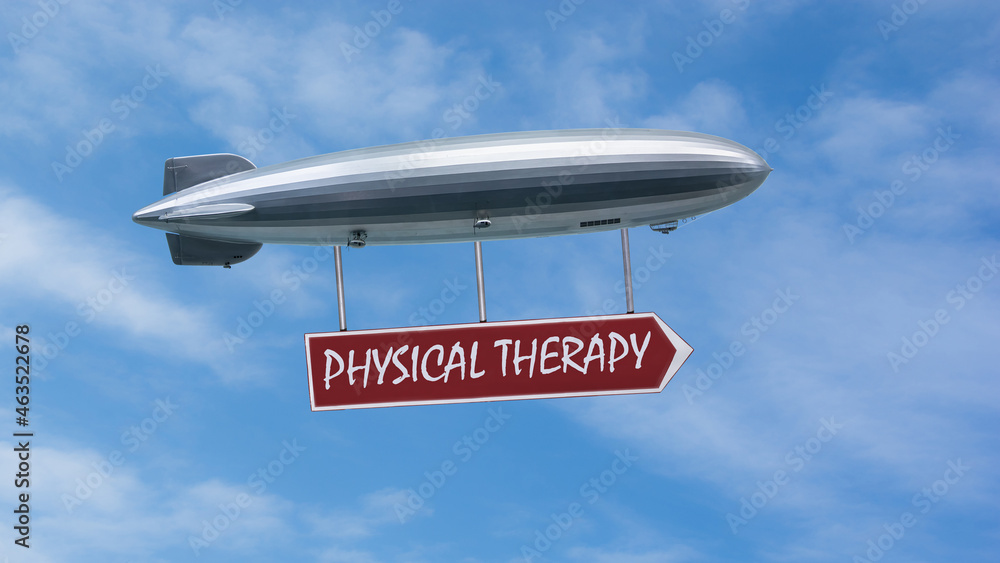 Fototapeta premium Street Sign to Physical Therapy