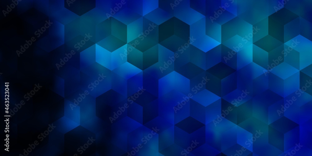 Dark BLUE vector template in hexagonal style. Dark BLUE vector template in hexagonal style.