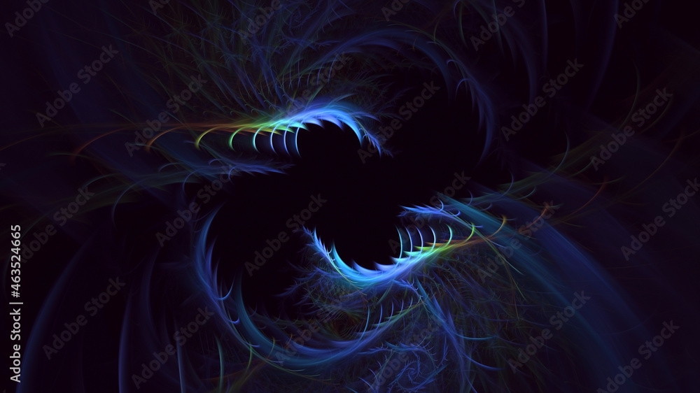 Fototapeta premium 3D rendering abstract colorful fractal light background