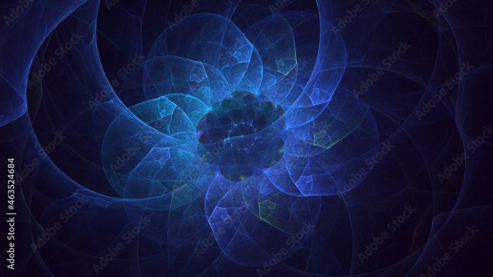 3D rendering abstract multicolor fractal light background - obrazy, fototapety, plakaty 