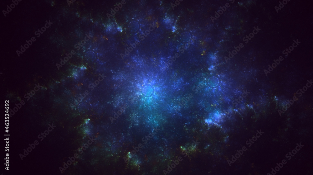 Naklejka premium 3D rendering abstract multicolor fractal light background