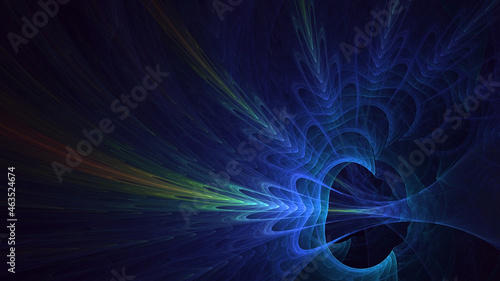 3D rendering abstract colorful fractal light background