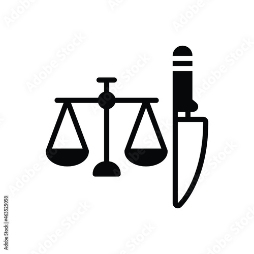 Black solid icon for criminal 