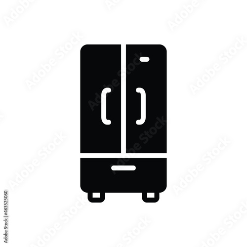 Black solid icon for double cupboard 