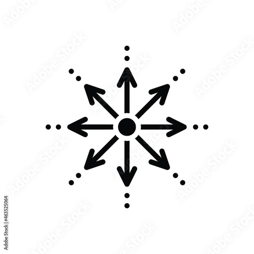 Black solid icon for expansion 