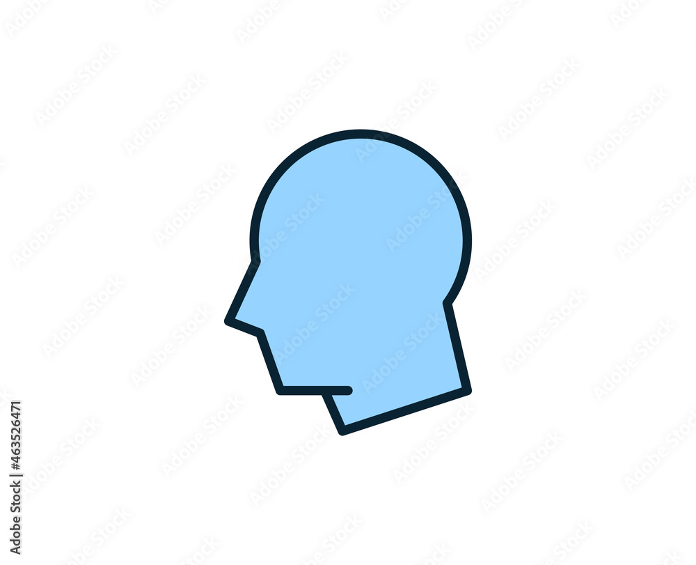 Head line icon. High quality outline symbol for web design or mobile app. Thin line sign for design logo. Color outline pictogram on white background Head line icon. High quality outline symbol for web design or mobile app. Thin line sign for design logo. Color outline pictogram on white background