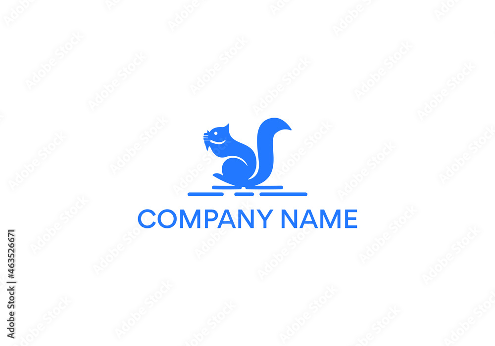 A unique logo for squirrel and ice cream minimal design A unique logo for squirrel and ice cream minimal design