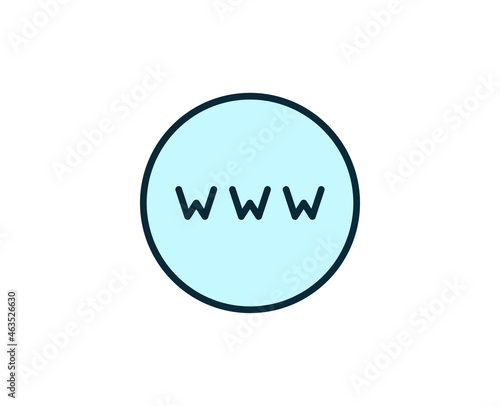 Free Download WWW premium line icon. Simple high quality pictogram. Modern outline style icons. Stroke vector illustration on a white background.  - GFXLoad